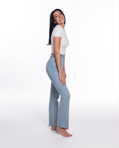 High Rise Straight Jeans