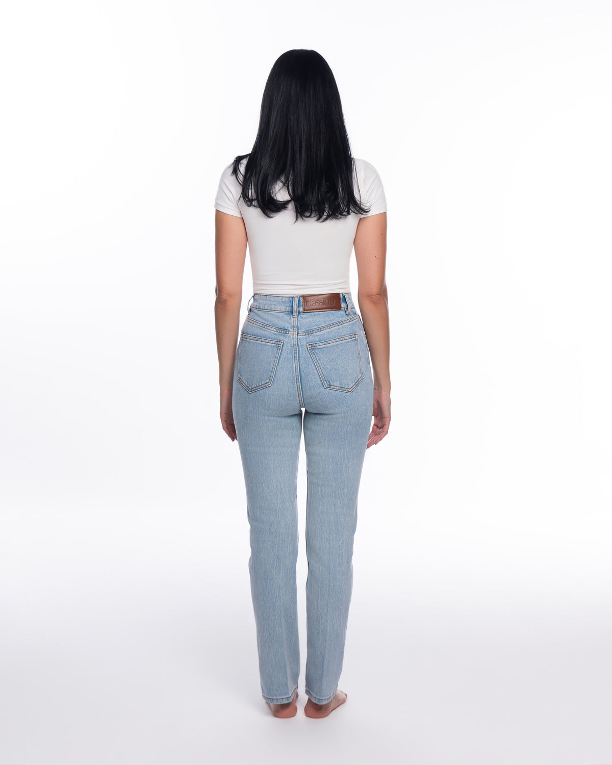 High Rise Straight Jeans