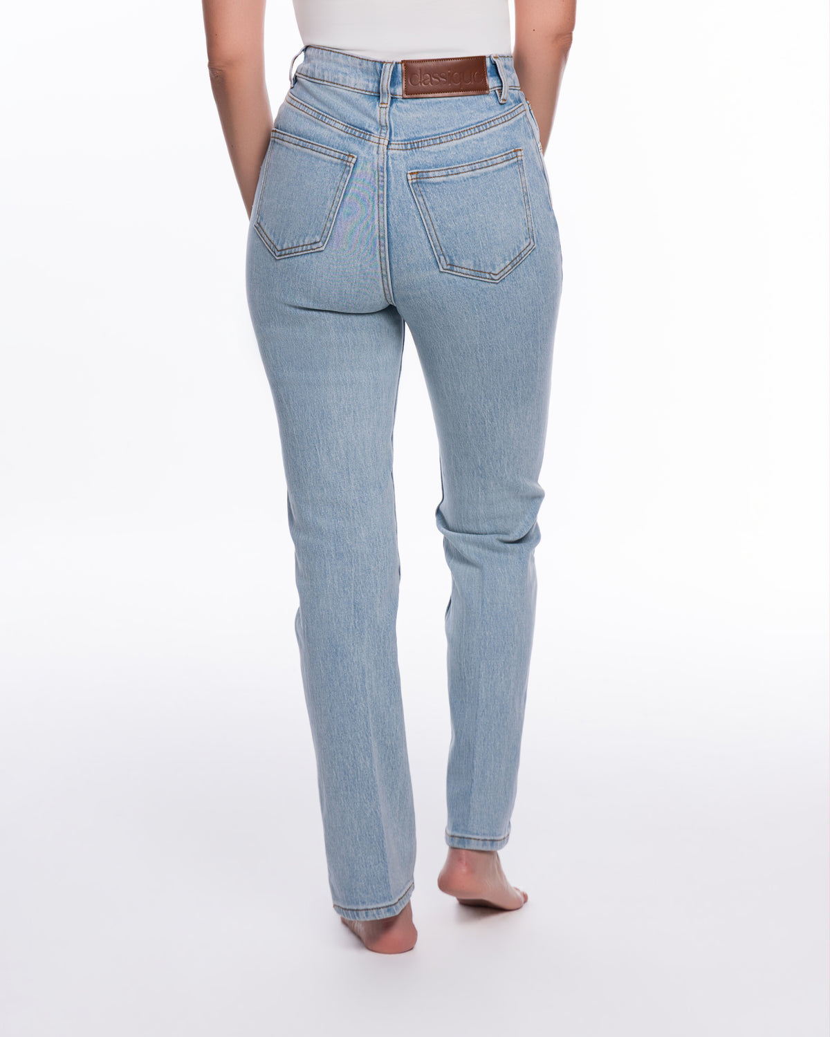 High Rise Straight Jeans