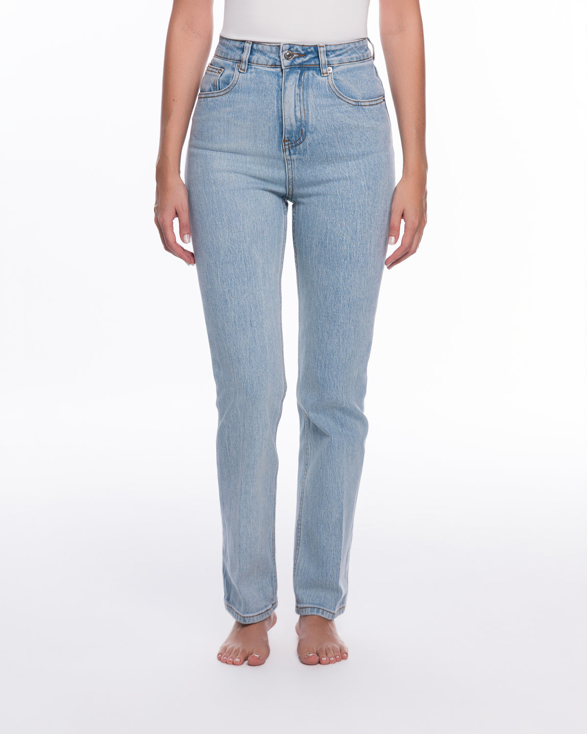 High Rise Straight Jeans