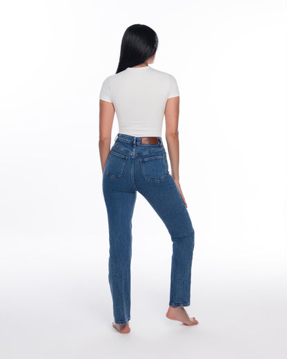 High Rise Straight Jeans