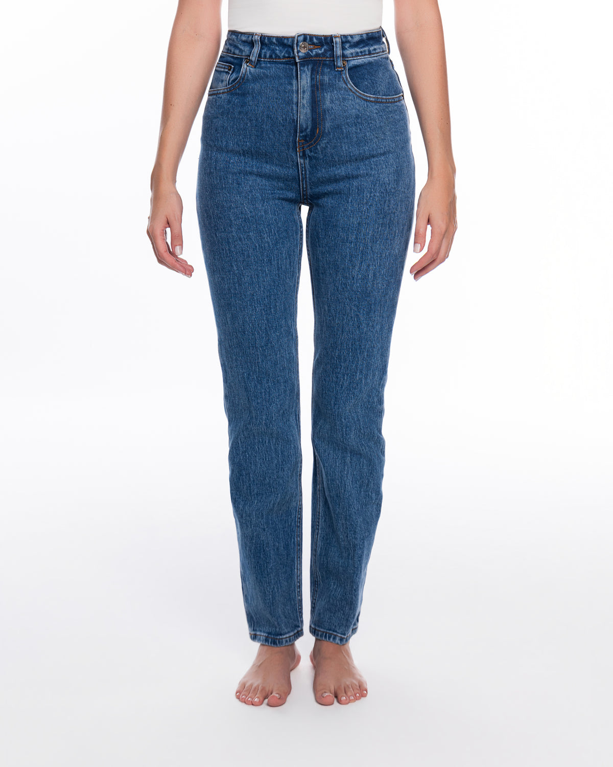 High Rise Straight Jeans