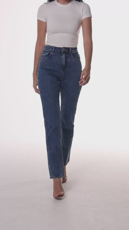 High Rise Straight Jeans